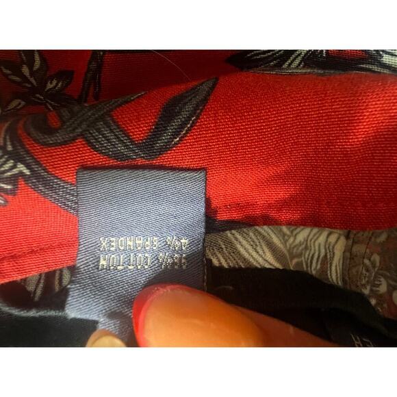 BUSHWACKER PENCIL SKIRT SPANDEX BLEND RED BLUE FLORAL WOMENS 6 - Picture 7 of 7